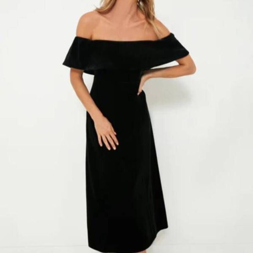 Tuckernuck Black Off-the-Shoulder Midi Dress